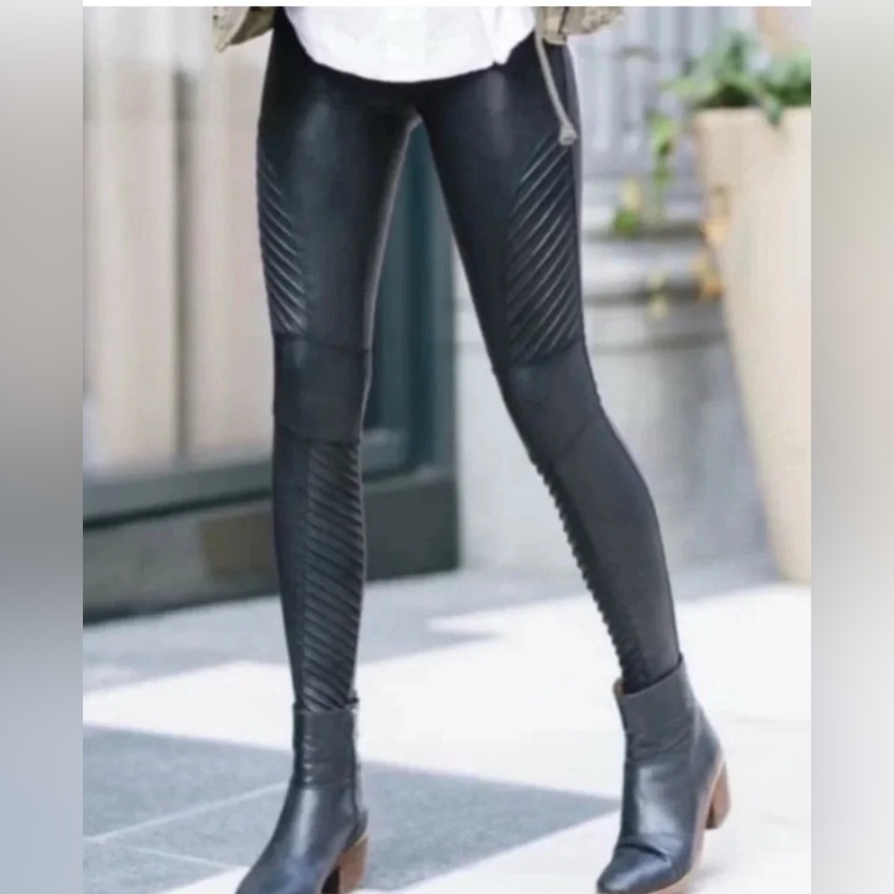Spanx Black Faux Leather Leggings